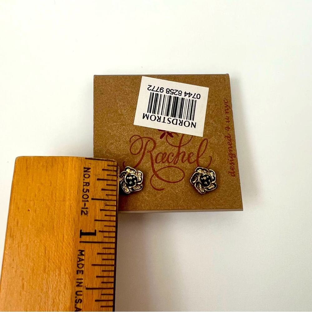 Rachel Nordstrom BP gold flower stud earrings - Picture 3 of 5